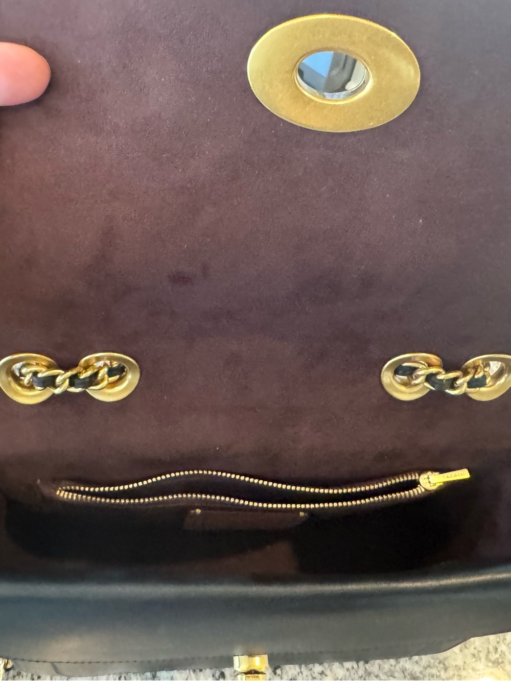 Coach Black Madison crossbody with chain strap - Picture 8 of 9